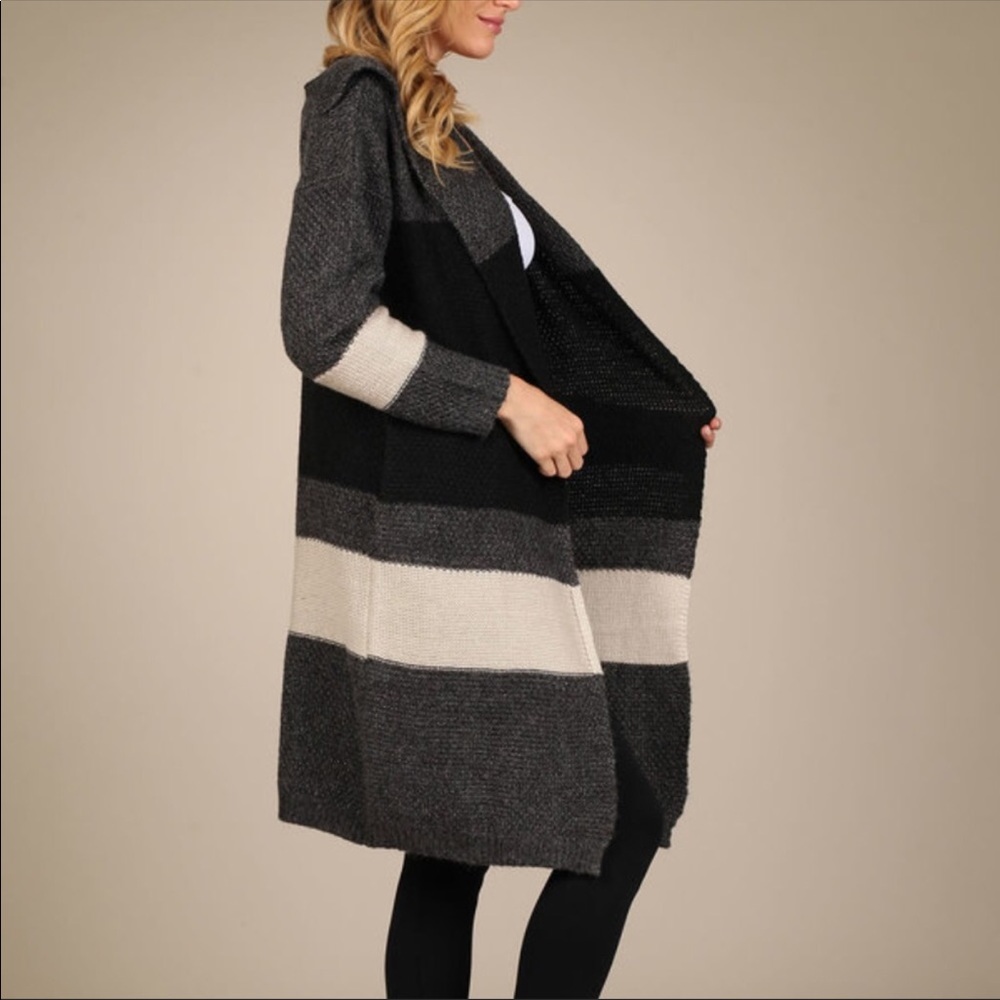 beautiful striped soft cardigan sweater - Picture 2 of 6